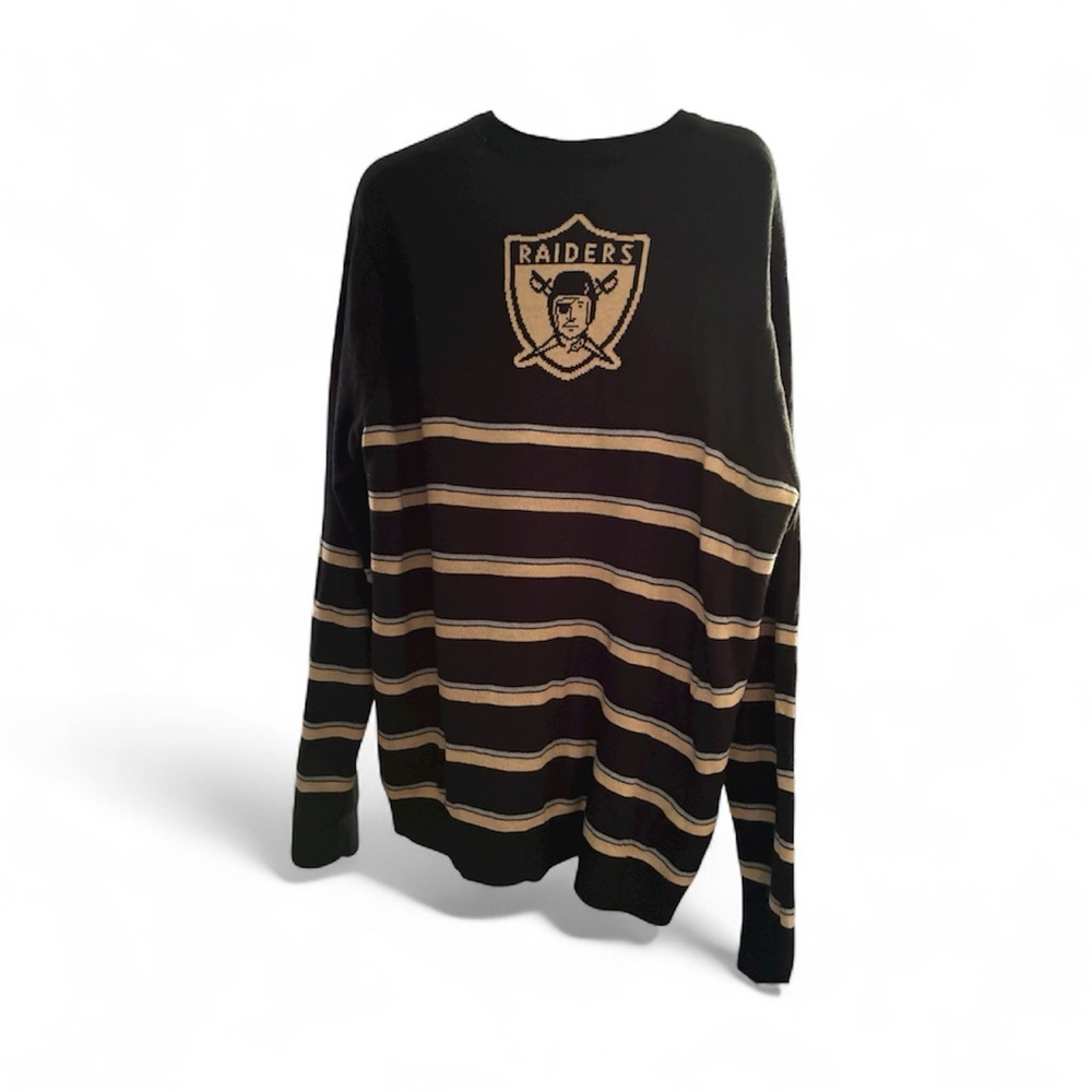 NFL Raiders Black and Gold Men's Sweater - Picture 3 of 3